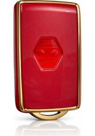 Resim Dacia Duster Sandero Iıı Sandero Stepway Kartlı Nano Anahtar Kılıfı Kırmızı Gold 