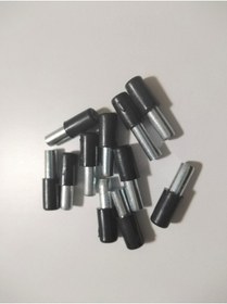 Resim ARON Plastik Başlı Metal Raf Pimi Siyah 50 Adet 