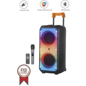 Resim Torima NDR-1095 Taşınabilir Büyük Boy RGB Bluetooth Mikrofonlu Parti Hoparlör 