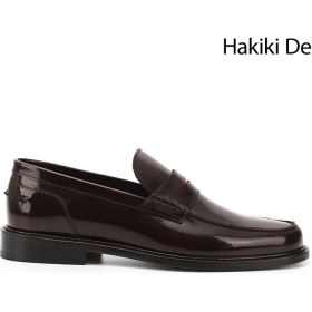 Resim Gönderi(r) Erkek Bordo Açma Kösele Taban Hakiki Deri Loafer Ayakkabı 