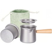 Resim Ranyeek Tomshoo Titanyum Çay Fincanı - Hafif, Paslanmaz Ve Isıya Dayanıklı Filtre + Kapak Gümüş 