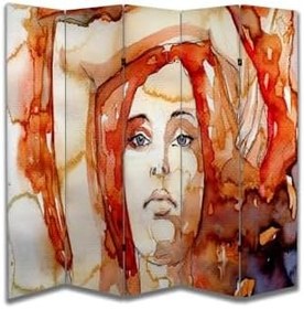 Resim Kadın Temalı Özel Tasarım Paravan Room Divider PRV1026, 180 x 180 