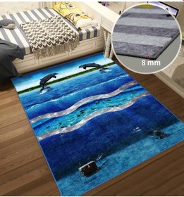 Resim Yunus Balığı Çocuk Odası Halısı Çok Renkli 