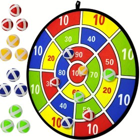 Resim 73.66cm Büyük Çocuklar için Darts Oyunu Tahtası - Çift Taraflı Renkli Hedef Numaralı Bölmeler ve 6 Top ile - İç/Dış Mekan Partileri, 3-12 Yaş Arası Erkek & Kız Doğum Günü Hediyeleri için Mükemmel 