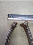 Resim 30 Cm 3/4x1/2 Kalın Çelik Örgülü Bağlantı Hortumu Nipelli 1 Ad Tesisat Malzemeleri Tr 