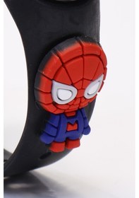 Resim Spiderman Figürlü Dijital Led Takvimli Çocuk Kol Saati Dokunmatik Tuşlu Su Geçirmez Siyah-spider 