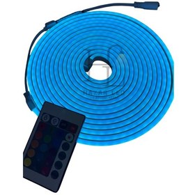 Resim 220 Volt Rgb Esnek Neon Şerit Led Set Kumandalı Ip65 Dış Mekan 5 Metre 