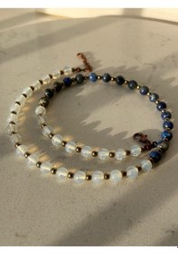 Resim Lapis Lazuli Opal Kolye Mavi 