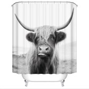 Resim Hayvanlar 3D Banyo Duş Perdeleri Banyo Perdesi Kumaş Kanca ile Su Geçirmez Polyester Ev Dekor | Duş Perdeleri (Yurt Dışından) 