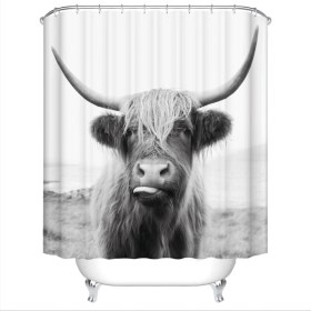 Resim Hayvanlar 3D Banyo Duş Perdeleri Banyo Perdesi Kumaş Kanca ile Su Geçirmez Polyester Ev Dekor | Duş Perdeleri (Yurt Dışından) 