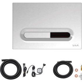 Resim Vitra Loop T Fotoselli Kumanda Paneli Seti, Elektrik Bağlantı Aparatlı, Mat Krom 