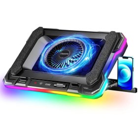 Resim Classone Gt100 Gaming Laptop Sogutucu 2200rpm , Rgb Işıklı , Led Display Notebook Soğutucu Stand 
