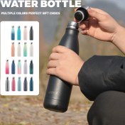 Resim 1 adet WATERSY 17oz/500ml Paslanmaz Çelik Termos, BPA'sız, Sızdırmaz, İki Tutma Kolu Tasarımı ve Spor, Kamp, Yürüyüş için Güvenli Kapaklı Termos - İçecekleri 24 Saat Soğuk Tutur ve 12 Saat Sıcak Tutur, Kamp Su Şişesi 