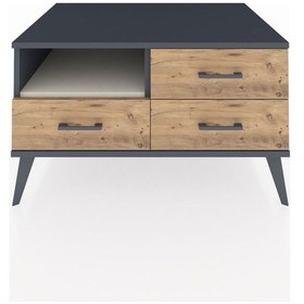 Resim Kronos Şifonyer Tek Raflı 3 Çekmeceli 88x59x48 Antrasit-aytaşı/çam Aytaşı/çam 
