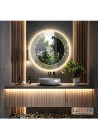 Resim Zenith Günışığı Lazer Kumlamalı Lavabo & Banyo Aynası Dokunmatik Sensörlü 70 X 70 