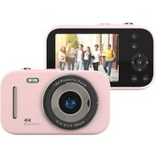 Resim Teltree Pembe Dijital Fotoğraf Makinesi 4k 48mp Çift Kameralı 16x Zoom 2.8" Ips Ekranlı Batarya İçeren Fotoğraf-video Çekimi 