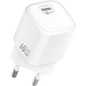 Resim Wiwu Wi-g037 Jade Dynamic Serisi Avs Özellikli Gan Tech Pd Şarj Başlığı 60w Beyaz 