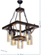 Resim Trendylight Kula 5 Li Ahşap Modern Ahşap 