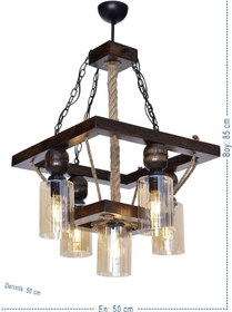 Resim Trendylight Kula 5 Li Ahşap Modern Ahşap 