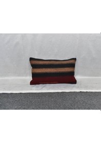 Resim Zehra Abla Halı Yeni El Dokuma Dekoratif Lumbar Kilim Kırlent Yastık Kılıfı 6153 