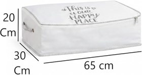 Resim 3 Adet İpli Baskılı Yastık Kıyafet Hurcu Düzenleyici Saklama Organizer Hurç (Baza Hurcu 65 * 30 * 20) 