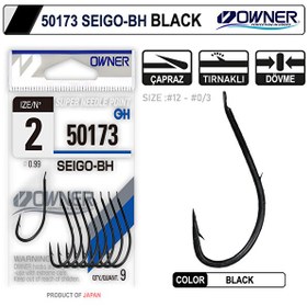 Resim Owner 50173 Seigo-BH Black Tırnaklı Olta İğnesi No:3-0 