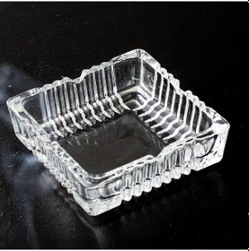 Resim Porsima Klk-02 Kristal Cam Kare Küllük 12x12 Cm Şeffaf Lüks Küllü 