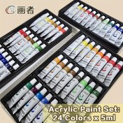 Resim Çok Amaçlı 0.17oz x 24 Renk Karışım Akrilik Boya--5ml, 12/18 Renk Zengin Profesyonel Sanat Seti Yetişkinler ve El İşi Severler İçin, Tuval, Kumaş, Giysi & DIY Sanatı için Uygun--Noel ve Şükran Günü Hediyesi, Okula Dönüş Malzemeleri 