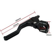 Resim Sones Atv Debriyaj El Frenleri Cnc Alüminyum Alaşım 22mm Kolu Tutucu Evrensel El Freni Altın 