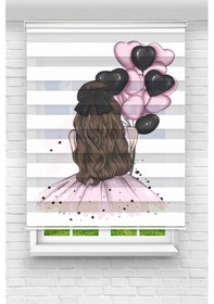 Resim Perdecizade Enxboy Kalpli Balonlu Kız Dijital Baskılı Zebra Perde-cocuk Odası-stor Perde Tyce8d6e0b55774a1ec7c7200 Renkli 