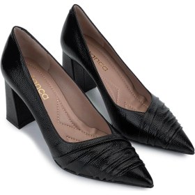 Resim Tamer Tanca Kadın Hakiki Deri Siyah Topuklu Ayakkabı 1129 401 Bn Ayk Sk25-26 Sıyah Bnck Siyah 