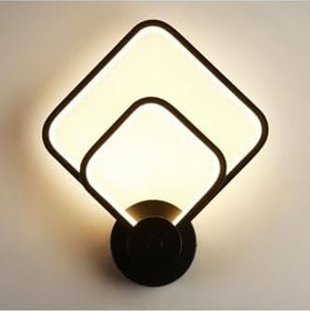 Resim Lambadar Iç Içe Kare Plafonyer Led Beyaz Işık Ultra Power Led Avize Salon Hol Yatak Odası Ledli Aplik Avize Karesiyah Tek Ebat 0022-Icice-Kare-Plfnyr-Aplik-Blk 