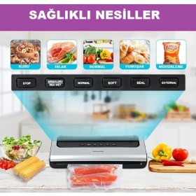 Resim Küchen Pratic VS7210 Ev Tipi Elektrikli Vakum Makinesi + 10 Adet Vakum Poşeti 
