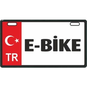 Resim Kırmızı E-Bike Plakalık 