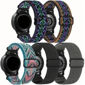 Resim Gaojunshop01 5li Dalga Desenli 20mm Nylon Esnek Akıllı Saat Kayışı 3pro 4 5pro Uyumlu 