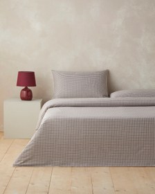 Resim English Home Tattersall İpliği Boyalı Nevresim Takımı Kahverengi 