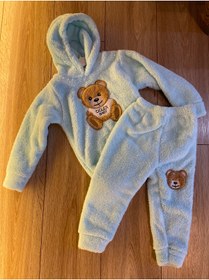 Resim HÜMA Çocuk Ayıcıklı Polar Pijama Takımı 