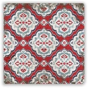 Resim Oscar Stone Decor Doğaltaş Baskılı Bardak Altlığı Tile Desen Dsn24-4 