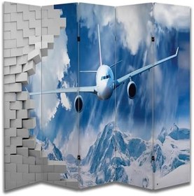 Resim Uçak Tasarımlı Oda Bölücü Paravan 180 x 200 cm 