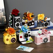 Resim DIY Yapı Blokları Kamera Serisi Masaüstü Dekoru ve Tatil Hediyesi 