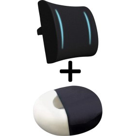 Resim Tekno Trust Armürlü Ortopedik Bel Sırt Oturma Simidi Simit Yastık Minderi 34 x 48 Siyah 