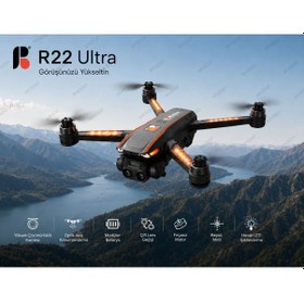 Resim Nvg R22 Ultra Drone Hd Kamera Çift Kameralı Drone Fırçasız Motor Optik Akış Sabitleme Uzaktan Kumandalı Drone 