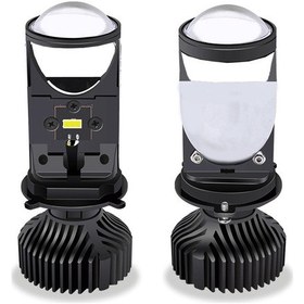 Resim Araba Led Far Ampulleri 8000 Lümen Süper Parlak Led Farlar Hi/lo Projektör Lens Su Geçirmez 2'li Paket 