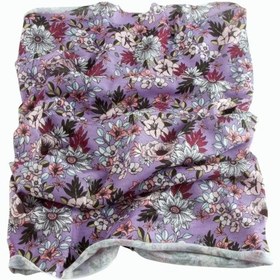 Resim Çiçek Desenli Baff Boyunluk - Renk: Lila 
