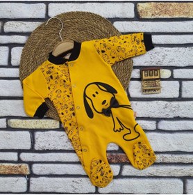 Resim YUMYUM Patikli, Köpekli, Desenli Bebek Tulum 