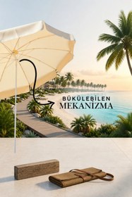 Resim Lucky Love Plaj Bahçe Balkon İçin Şemsiye İnce Branda Kumaş - 2 Metre Yükseklik / 170 Cm Genişlik 