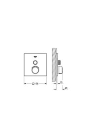 Resim Grohe Smartcontrol Tek Valfli Akış Kontrollü Ankastre Duş Bataryası 29147000 