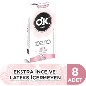 Resim Okey Zero Tenn Ekstra İnce ve Lateks İçermeyen 8'li Prezervatif 