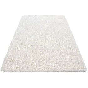 Resim Yuvarlak Soft Shaggy Halı Yüksek Tüylü Düz Krem Rengi Çocuk Odası Oturma Odası Salon Mutfak Halısı 