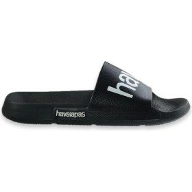 Resim Havaianas 4148124 Slide Classic Logomania Tek Bant Siyah-Beyaz Terlik 